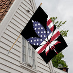 American Cannabis Leaf Flag Print House Flag