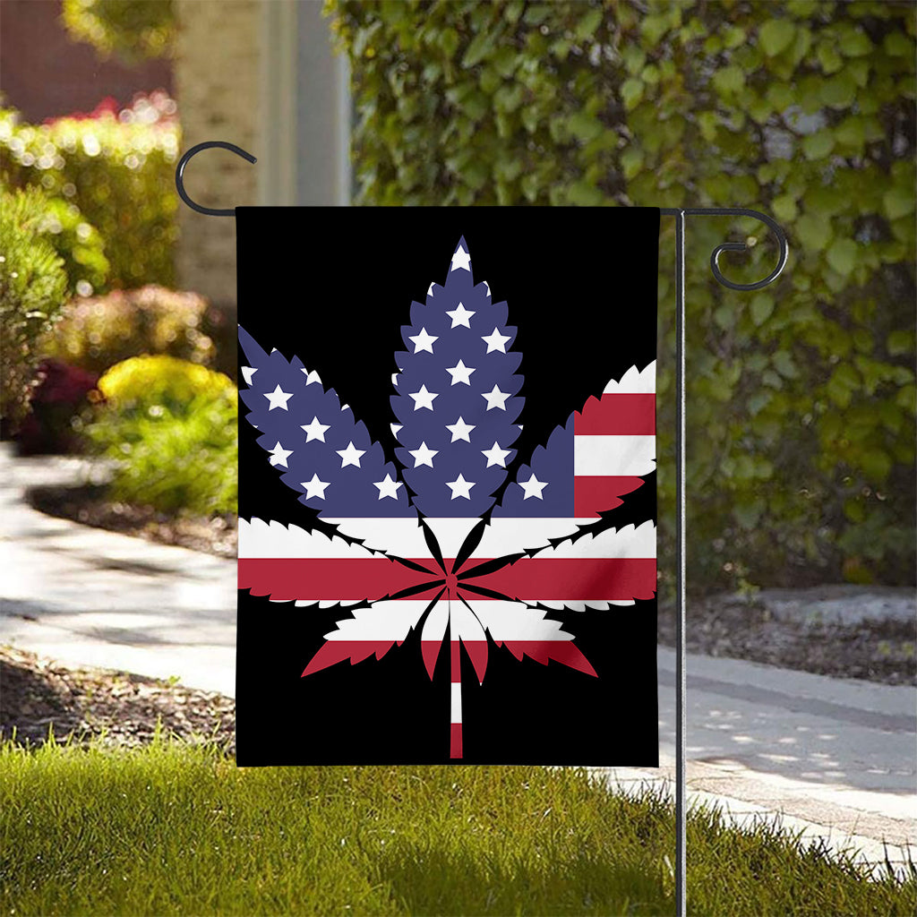 American Cannabis Leaf Flag Print House Flag