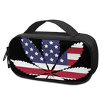 American Cannabis Leaf Flag Print Insulin Cooler Travel Case