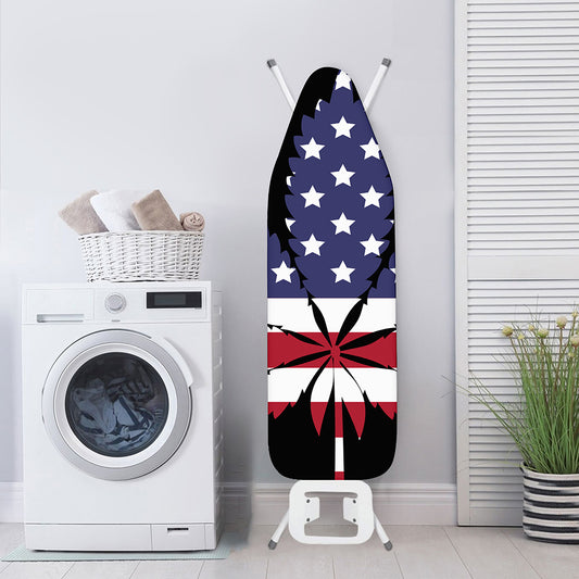 American Cannabis Leaf Flag Print Ironing Board Cover