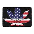 American Cannabis Leaf Flag Print Kitchen Mat