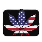 American Cannabis Leaf Flag Print Laptop Sleeve