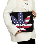 American Cannabis Leaf Flag Print Laptop Sleeve