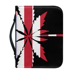 American Cannabis Leaf Flag Print Leather Bible Cover