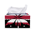 American Cannabis Leaf Flag Print Leather Tissue Box Cover