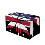 American Cannabis Leaf Flag Print Leather Tissue Box Cover