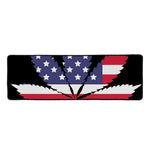 American Cannabis Leaf Flag Print Long Kitchen Mat