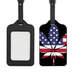 American Cannabis Leaf Flag Print Luggage Tag