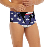 American Cannabis Leaf Flag Print Men's Briefs