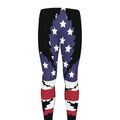 American Cannabis Leaf Flag Print Men's Leggings