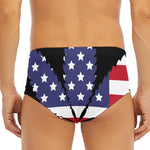 American Cannabis Leaf Flag Print Men's Triangle Swim Briefs