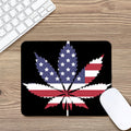 American Cannabis Leaf Flag Print Mouse Pad