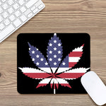 American Cannabis Leaf Flag Print Mouse Pad