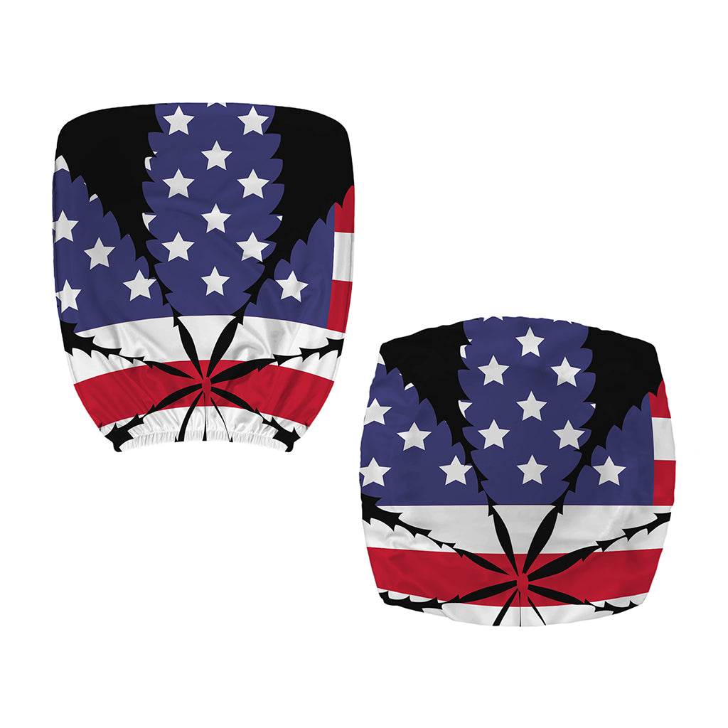 American Cannabis Leaf Flag Print Office Chair Cover