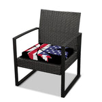 American Cannabis Leaf Flag Print Outdoor Seat Cushion Cover