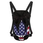 American Cannabis Leaf Flag Print Pet Carrier Backpack