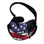 American Cannabis Leaf Flag Print Pet Sling Carrier