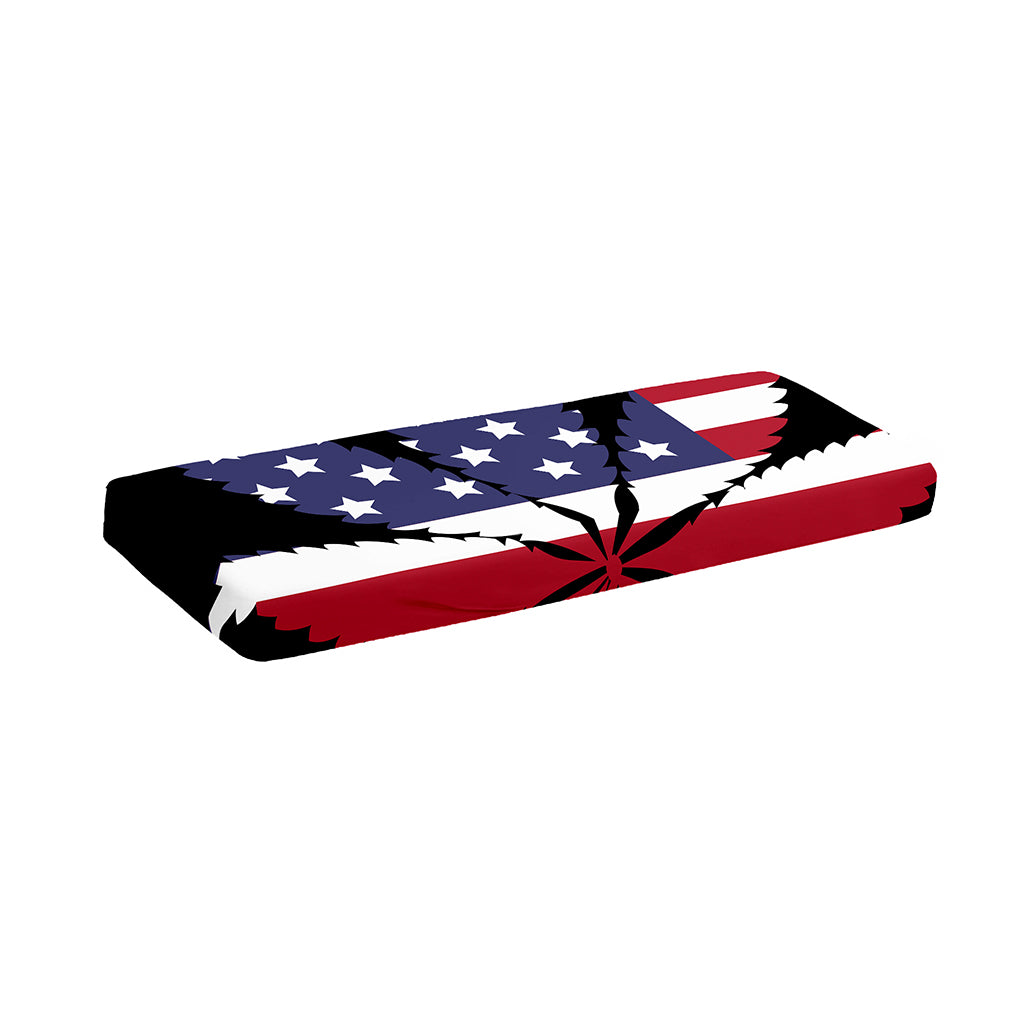 American Cannabis Leaf Flag Print Piano Keyboard Cover