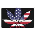 American Cannabis Leaf Flag Print Polyester Doormat