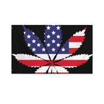 American Cannabis Leaf Flag Print Polyester Flag