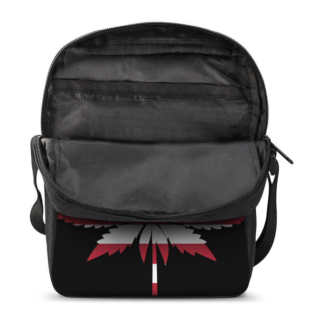 American Cannabis Leaf Flag Print Rectangular Crossbody Bag