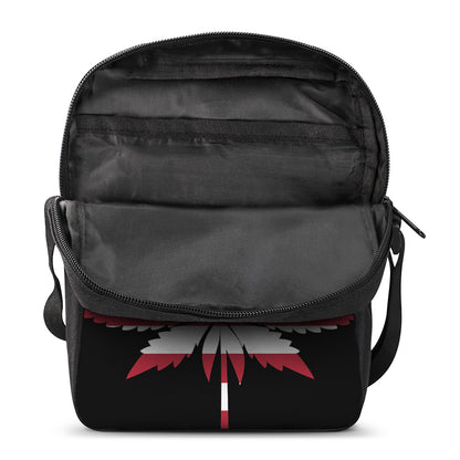American Cannabis Leaf Flag Print Rectangular Crossbody Bag