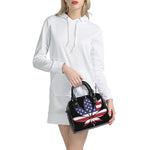 American Cannabis Leaf Flag Print Shoulder Handbag