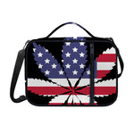 American Cannabis Leaf Flag Print Shoulder Strap Bible Bag