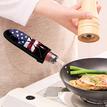 American Cannabis Leaf Flag Print Skillet Handle Cover