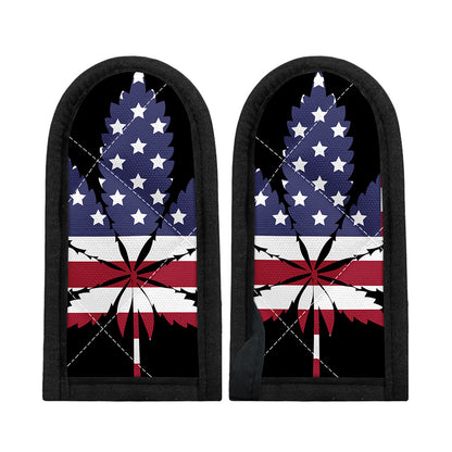 American Cannabis Leaf Flag Print Skillet Handle Cover