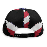 American Cannabis Leaf Flag Print Snapback Cap