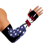 American Cannabis Leaf Flag Print Sun Protection Arm Sleeves