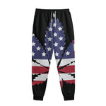 American Cannabis Leaf Flag Print Sweatpants