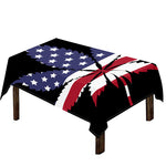 American Cannabis Leaf Flag Print Tablecloth