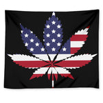 American Cannabis Leaf Flag Print Tapestry
