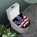 American Cannabis Leaf Flag Print Toilet Lid Cover