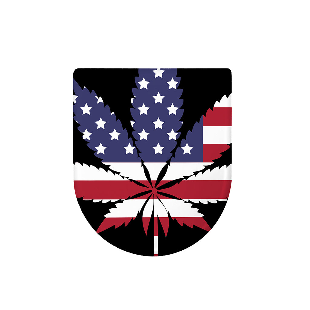 American Cannabis Leaf Flag Print Toilet Lid Cover