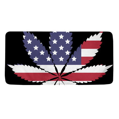 American Cannabis Leaf Flag Print Towel