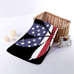 American Cannabis Leaf Flag Print Towel