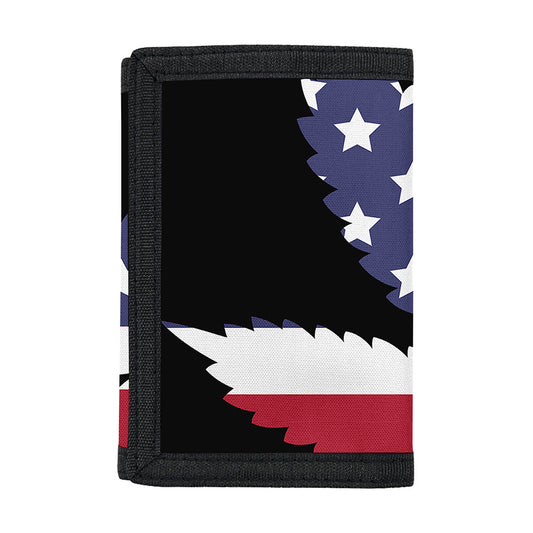 American Cannabis Leaf Flag Print Trifold Wallet