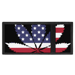 American Cannabis Leaf Flag Print Trifold Wallet