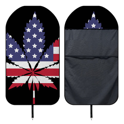 American Cannabis Leaf Flag Print Waterproof Car Seat Cover