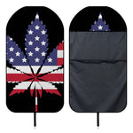 American Cannabis Leaf Flag Print Waterproof Car Seat Cover