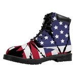 American Cannabis Leaf Flag Print Work Boots