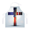 American Christian Cross Flag Print Adjustable Apron