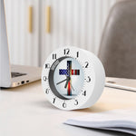 American Christian Cross Flag Print Alarm Clock