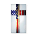 American Christian Cross Flag Print Baby Crib Sheet