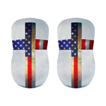 American Christian Cross Flag Print Bar Stool Covers
