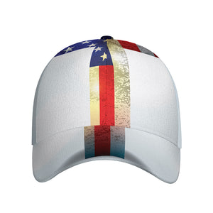 American Christian Cross Flag Print Baseball Cap