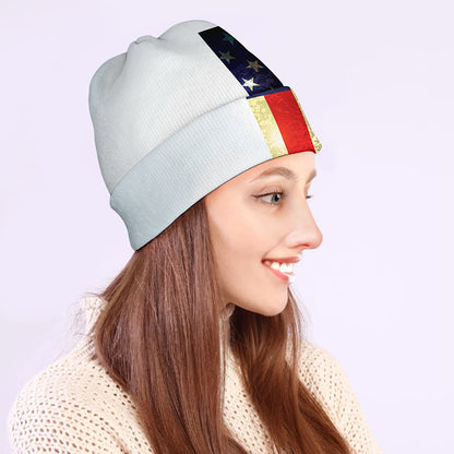 American Christian Cross Flag Print Beanie